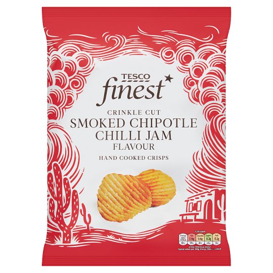 Tesco Finest Crinkle Cut Smoked Chipotle Chili Sauce Flavored Potato