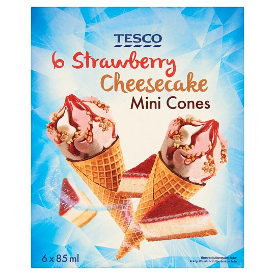 Tesco Strawberry&Cheesecake Flavoured Ice Cream with Chocolate