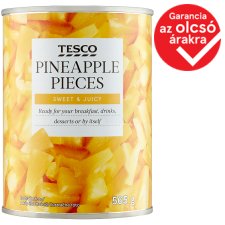 Tesco ananászdarabok cukrozott lében 565 g
