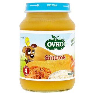 Ovko glutén- és tejszármazékmentes sütőtök bébiétel 4 hónapos kortól 190 g