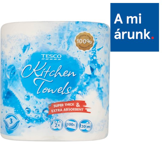 Tesco háztartási papírtörlő 3 rétegű 2 tekercs