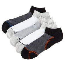 F&F 5 Pack Black Trainer Sock 6-8 - Tesco Online, Tesco From Home ...