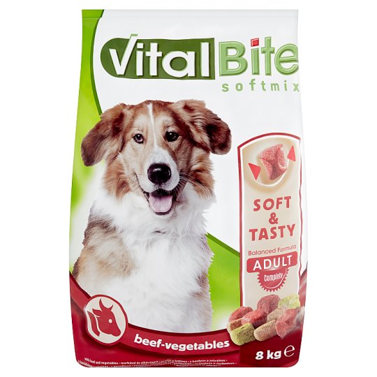VitalBite teljes értékű Száraz állateledel felnőtt kutyák számára marhával és zöldséggel 8 kg