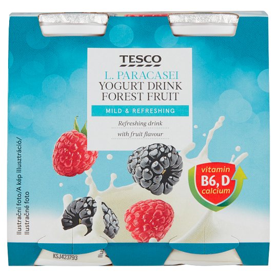 Tesco zsírszegény erdei gyümölcsös joghurtital 4 x 100 g (400 g)