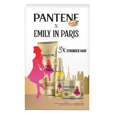 Pantene x Emily in Paris kollekció termékkészlet: szérum, olaj és hajmaszk