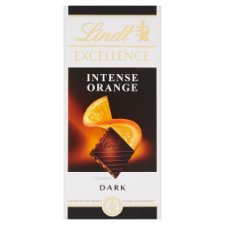 Lindt Excellence Intense Orange Fine Dark Chocolate with Pieces of Orange and Almond Slivers 100 g