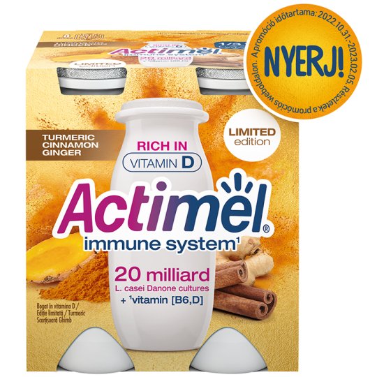 Danone Actimel LowFat GingerTurmericCinnamon Flavoured Yoghurt Drink