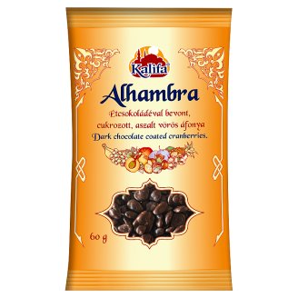Kalifa Alhambra étcsokoládéval bevont aszalt, cukrozott áfonya 60 g