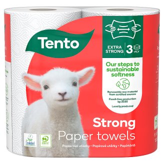 Tento Extra Strong 3 rétegű, 2 tekercses háztartási papírtörlő 70 lap/tekercs