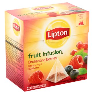 Lipton málna és áfonya ízű gyümölcstea 20 piramis filter