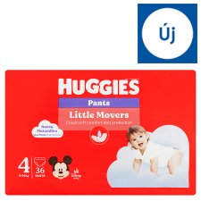 Huggies Little Movers bugyipelenka, méret: 4, 9-14 kg 36 db