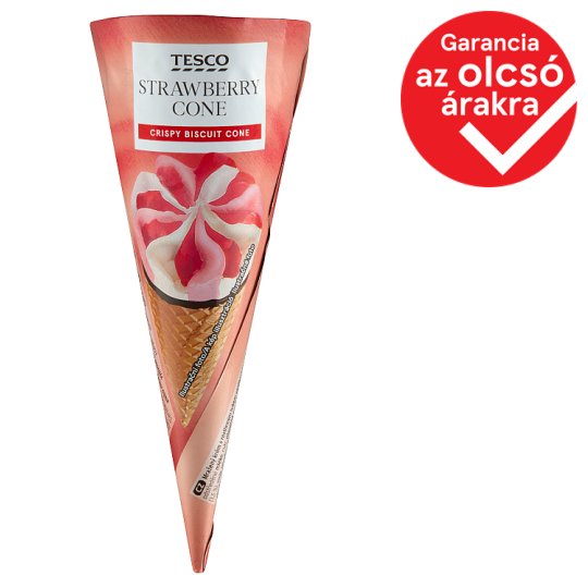 Tesco Strawberry Cone 120 ml Tesco Online, Tesco From Home, Tesco