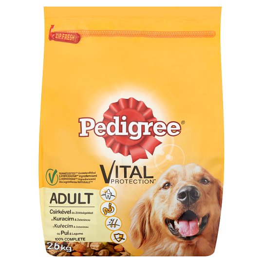 Pedigree száraz állateledel közepes méretű kutyák számára csirke-zöldség 2,6 kg
