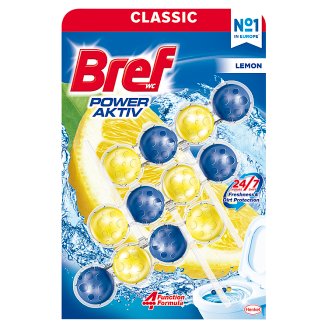 Bref Power Aktiv Juicy Lemon WC-frissítő 3 x 50 g