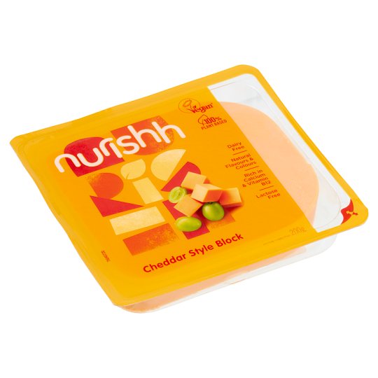Nurishh növényi alapú élelmiszer készítmény cheddar ízzel 200 g