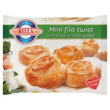 Bella Quick-Frozen Mini Filo Twist with Cheese and Spinach 480 g