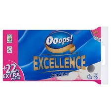 Ooops! Excellence Sensitive Toilet Paper 3 Ply 16 Rolls