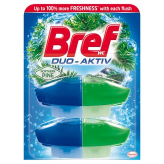Bref Duo Aktiv Pine toalett frissítő fenyő illattal 2 x 50 ml