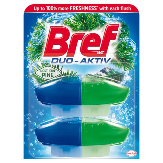Bref Duo Aktiv Pine Toilet Block 2 x 50 ml