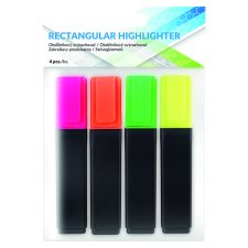 Rectangular Highlighter 4 pcs 