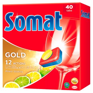 Somat Gold Lemon & Lime gépi mosogatószer tabletta 40 db 760 g