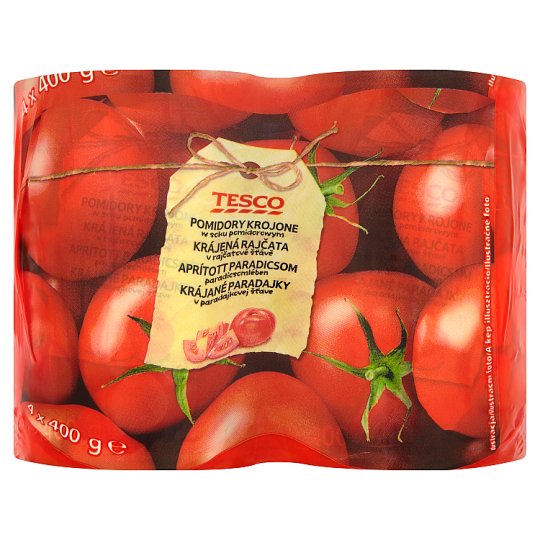 Tesco aprított paradicsom paradicsomlében 4 x 400 g