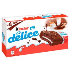 Kinder Delice Cocoa Sponge Cake Filled with Milk Cream with Cocoa Coating 156 g