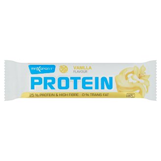 MaxSport Protein vanília ízű fehérje tartalmú szelet fehér bevonattal 60 g