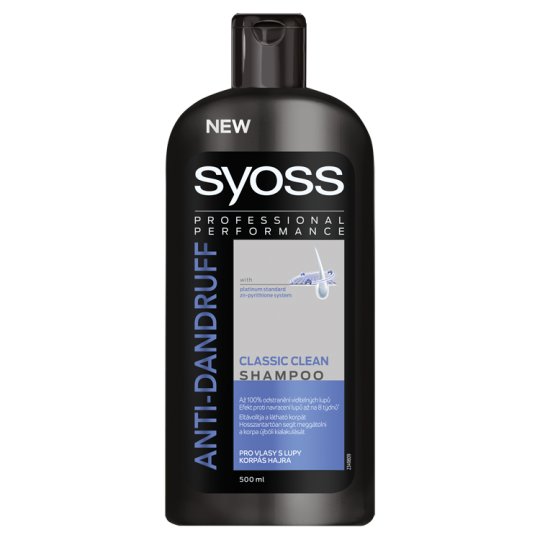 Syoss Classic Clean sampon korpásodásra hajlamos hajra 500 ml