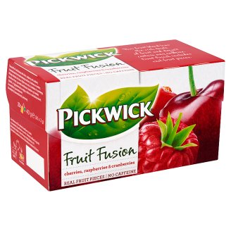 Pickwick Fruit Fusion meggy, málna, vörösáfonya ízű gyümölcs-, és gyógynövénytea 20 filter 40 g