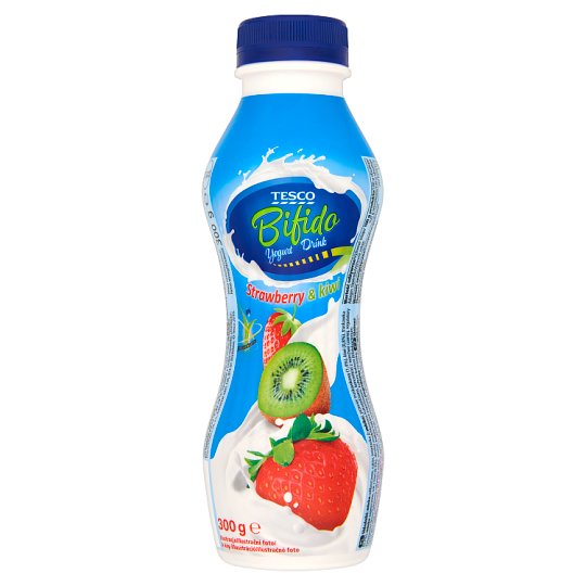 Tesco Bifido zsírszegény, élőflórás, eper-kiviízű joghurtital 300 g