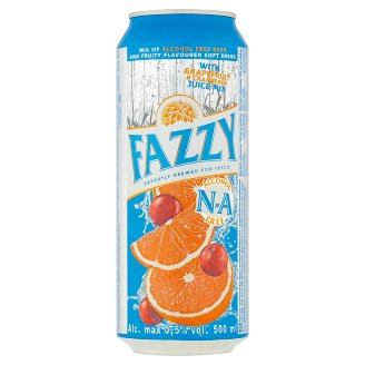 Fazzy italkeverék alkoholmentes sörből, grapefruit-vörösáfonya ízzel 0,5% 500 ml