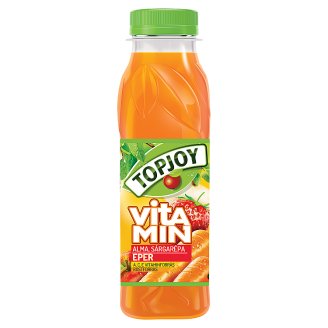 Topjoy Vitamin rostos alma-sárgarépa-eper ital hozzáadott C- és E-vitaminnal 300 ml