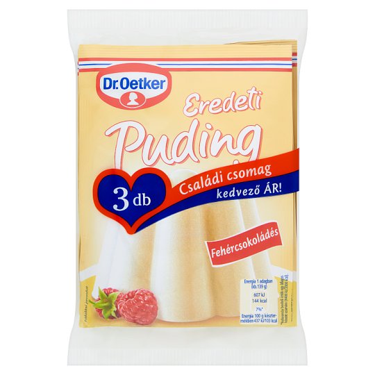 Dr. Oetker Eredeti Puding fehércsokoládés pudingpor 3 x 46 g