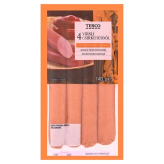 Tesco füst ízesítésű pulykavirsli 140 g