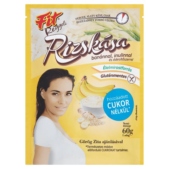 Fit Reggeli rizskása banánnal, inulinnal és édesítőszerrel 60 g