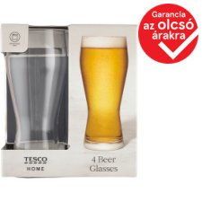 Tesco Home Beer Glasses 4 pcs