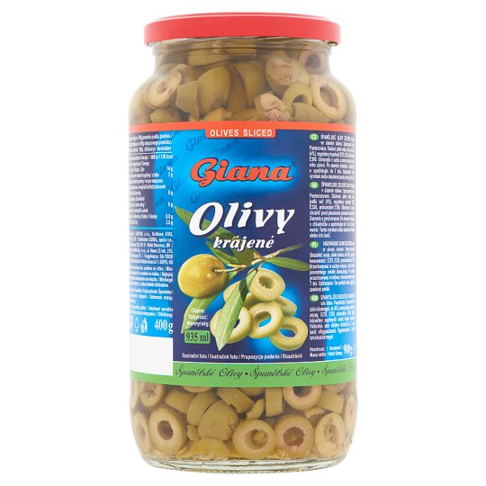 Giana spanyol zöld szeletelt olívabogyó sós lében 900 g