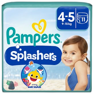 Pampers Splashers 4-as Méretű, 11 Eldobható Úszópelenka