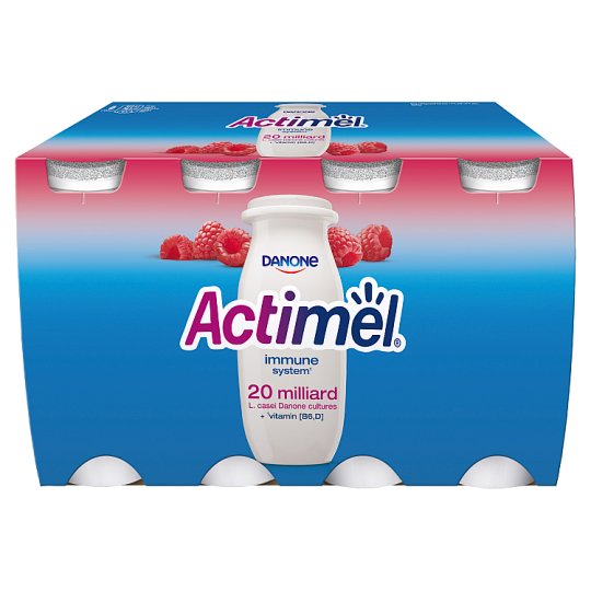 Danone Actimel zsírszegény, élőflórás, málnaízű joghurtital 8 x 100 g