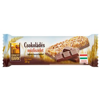 Country Barn csokoládés müzliszelet kakaós bevonótalppal 30 g