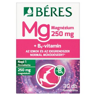 Béres Egészségtár Magnézium+B₆ filmtabletta 30 db 37,5 g