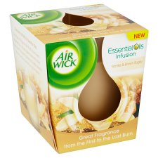 Air Wick Essential Oils Infusion Vanília és Barna Cukor illatgyertya 105 g