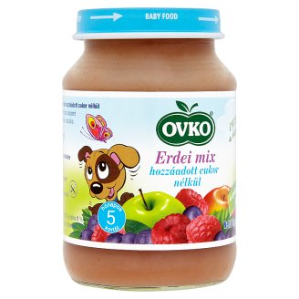 Ovko glutén-, tejszármazék- és hozzáadott cukor mentes erdei mix bébidesszert 5 hónapos kortól 190 g