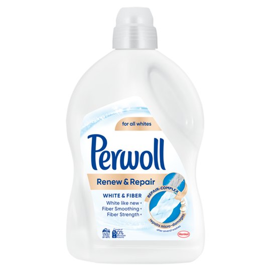 Perwoll Renew&Repair finommosószer fehér textíliákhoz 45 mosás 2,7 l