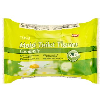 Tesco Camomile nedves toalettkendő felnőttek számára 2 x 70 db