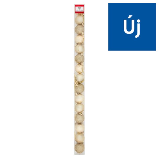 Tesco aranyszínű gömbdísz 40 mm-es 15 db
