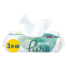 Pampers Aqua Pure Nedves Törlőkendő, 3 Csomag = 144 db