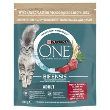 Purina One Bifensis Adult Complete Pet Food for Adult Cats Rich in Beef 800 g