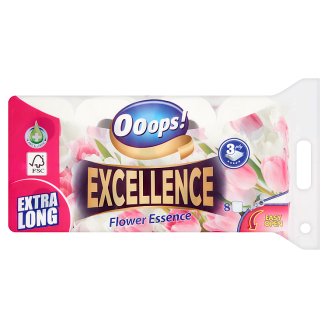 Ooops! Excellence Flower Essence toalettpapír 3 rétegű 8 tekercs